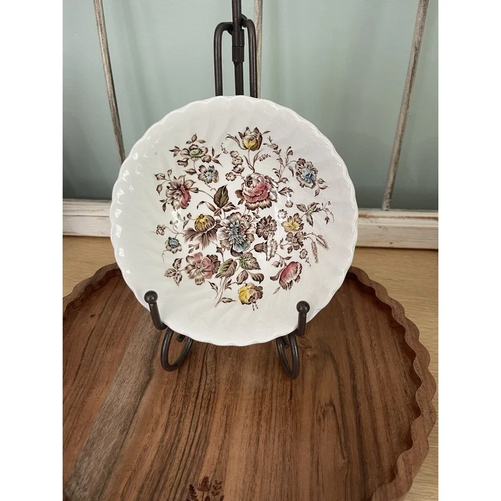 Vintage Johnson Brothers Staffordshire Bouquet Soup - Cereal Bowl